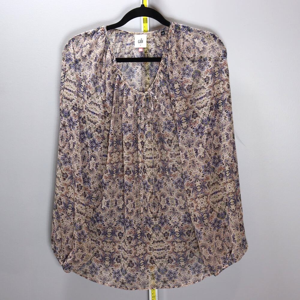 Cabi Floral Boho Peasant Blouse Small